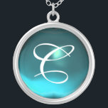 Colar Banhado A Prata Monograma de Gem Azul<br><div class="desc">Design único e elegante com gemstone. Modelagem e renderização de enfermeiras muito precisas no 3D Studio Max por parte de Búlgaro Lumini .Part da série Hyper Talismans.</div>