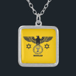 COLAR BANHADO A PRATA MOSSAD<br><div class="desc">ISRALI</div>