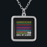 Colar Banhado A Prata Números de Matemática 100º Dia das Crianças de Pro<br><div class="desc">100º Dia de Professores Crianças de 100 Dias Números de Matemática T-Shirt</div>