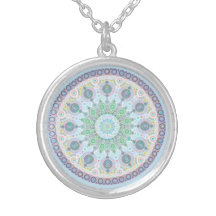 Outubro Birthstone Opal Mandala Necklace