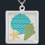 Colar Banhado A Prata Padrões de Shell II<br><div class="desc">Vida marinha</div>