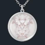 Colar Banhado A Prata Pescoço Floral Cor-de-Rosa-Escamudo<br><div class="desc">Belo Pescoço Floral Rosa-Rosa-De-Ivory</div>