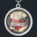 Colar Banhado A Prata Pintaminagem Queimada com Grunge do Melhor Homem<br><div class="desc">Colares de Manutenção Escolha Término Dourado Prateado Prateado ou Personalizado Personalizado Único Silver Silver Silver!Colares de Festas de casamento de Presença de Natal - para alterar a cor de fundo - clique em personalizar - clique em editar - escolha a última ferramenta no menu suspenso e escolha entre uma das...</div>