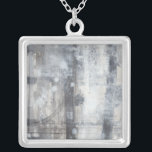 Colar Banhado A Prata Pintura Contemporânea de Cinzas<br><div class="desc">Essa pintura contemporânea de cinzas é obra de Jennifer Goldberger. Uma cinza grossa pendura sobre a peça como uma névoa pesada. Compre uma cópia deste impressão hoje!</div>