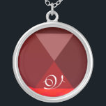 Colar Banhado A Prata Red Ruby Gem Monograma<br><div class="desc">Design único e elegante com gemstone. Modelagem e renderização de enfermeiras muito precisas no 3D Studio Max por parte de Búlgaro Lumini .Part da série Hyper Talismans.</div>