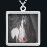 Colar Banhado A Prata Retrato de Cavalo II<br><div class="desc">Animais</div>