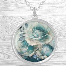 Rosa Azul com Veias Prateadas