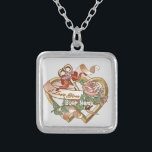 Colar Banhado A Prata Rosa Key Double Hearts<br><div class="desc">Colar rosa Key Double Hearts, Hearts roupa, t-shirts, presentes de Namorados pela Ilustração ArtMuvz. Coincronia com a camisa do coração, presentes de Dia de os namorados e roupa.PARA PERSONALIZAR, adicione seu nome ou adicione texto. Prepare-se para Dia de os namorados com nossos presentes festivos e roupa romântico! Não importa qual...</div>