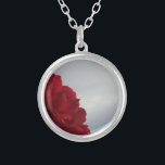 Colar Banhado A Prata Rosas vermelhas contra o céu azul brilhante<br><div class="desc">Rosas vermelhas Contra uma Foto Brilhante do Céu Azul por Sandy Closs,  tirada no lago Arrohead. "rosa vermelha""rosas vermelhas""rosa rosa rosa""rosas cor-de-rosa""casamentos""presente de amor""flor vermelha""flores vermelhas" rosa vermelho azul vermelho rosa "presentes com rosas"</div>