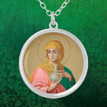 Colar Banhado A Prata Rua. Mary Magdalene como leitora (Det.; ORX 01)<br><div class="desc">Na Ortodoxia Oriental, Ruas. Mary Magdalene nunca foi conflituosa com Ruas. Mary de Bethany, irmã de SS. Martha e Lazarus, nem com a "mulher pecaminosa" que anota Jesus em Luke 7:36-50. Por isso, não foi considerada nem menosprezada como prostituta reformada. Em vez disso, foi celebrada como virgem, como "Igual aos...</div>