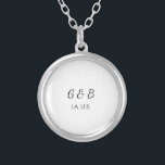 Colar Banhado A Prata SIMPLES MINIMAL adicionar texto do nome da cidade<br><div class="desc">design</div>
