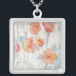 Colar Banhado A Prata Translúcido II<br><div class="desc">Floral</div>