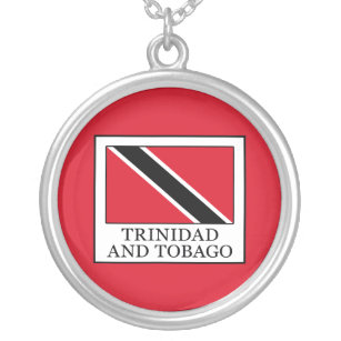 Colar Banhado A Prata Trinidade e Tobago