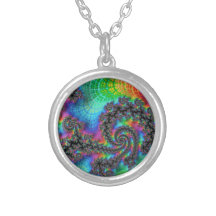 Trippy Hippie Psychedelic Rainbow Spiral Fractal