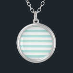 Colar Banhado A Prata Turquesa clara e horizontal branca<br><div class="desc">Turquesa clara e horizontal branca,  riscada.</div>