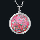 Colar Banhado A Prata Van Gogh Almond Blossomo Azul Vermelho<br><div class="desc">Pinkish Red Almond Blossoms de Vincent Van Gogh alteração de cor copyright 2doce4wordsDesigns/ PureVintage Love Pinkish Red Almond Blossoms para um toque artístico ao estilo pessoal, Festa de casamento, Chá de fraldas, presentes no escritório ou Partido Primavera: Celebre suas ocasiões especiais com a beleza encantadora dos Blossoms de Amêndoa de...</div>