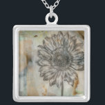 Colar Banhado A Prata Vellum Floral I<br><div class="desc">Floral</div>
