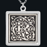Colar Banhado A Prata Vintage Monograma R Art Nouveau<br><div class="desc">Art nouveau Letters - Monogramas from the Arts & Artesanatos Movement (Movimento de Artes e ) Esta letra R é um adorável monograma robusto R criado em 1901 e publicado num conjunto de livros. O monograma R é rodeado por um maravilhoso padrão de videira desenhada à mão, muito no estilo...</div>