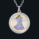 Colar Banhado A Prata Violets Angel<br><div class="desc">Violets Angel colace, t-shirts e presentes Angel pela ArtMuvz Illustration. Linda camiseta Anjo Dourada, aniversário de Anjo Cristão e presentes de natal, saco de tote, caneca, chapéu. Dons de anjo são uma maneira séria e significativa de mostrar a alguém que você se importa.Dons de anjo podem ser religiosos ou seculares,...</div>