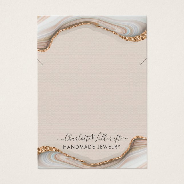 Colar com o Colar do Geodo de Agitação de Blush Ro (Frente)