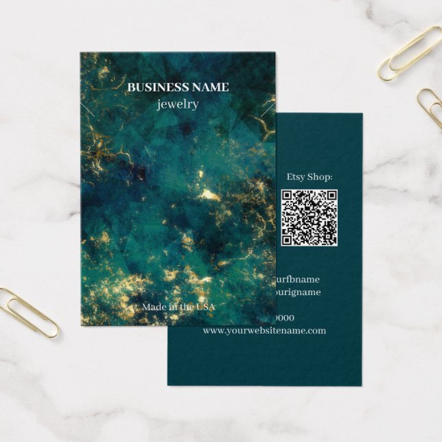 Colar Comercial do Código QR Moderno Emerald (Escritótio)