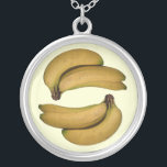 Colar das bananas<br><div class="desc">Um pendente que caracteriza duas imagens de um grupo das bananas.</div>