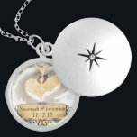 Colar de Aniversário do Vintage Swan<br><div class="desc">Colares de Guarda-Guarda de Aniversário Swan Escolha o Fim Dourado Prateado Prateado ou o Fim de Natal Personalizado Personalizado Único de Silver 1rua</div>