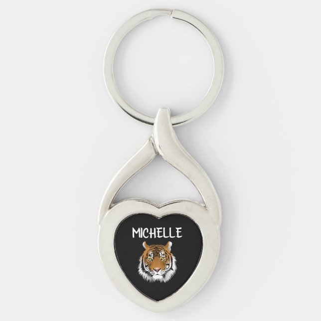 Colar de Chaveiro de metal de TIGER PERSONALIZADO (Frente)