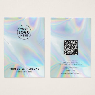 Colar de Colar de Código QR Iridescente Moderno