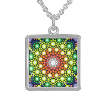 Arte Fractal Floral Dotada Retro Mandala