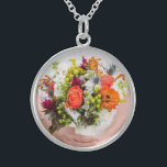 Colar De Prata Esterlina Buquê de casamento da noiva adicione a sua foto ao<br><div class="desc">Personalize este design hoje mesmo! Este presente é perfeito para a expressão da ocasião especial. Venha ver nossa loja,  por todos os nossos designs legal.</div>
