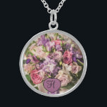 Colar De Prata Esterlina Buquê de casamento da noiva Monograma de Foto<br><div class="desc">Personalize este design hoje mesmo! Este presente é perfeito para a expressão da ocasião especial. Venha ver nossa loja,  por todos os nossos designs legal.</div>