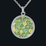 Colar De Prata Esterlina Casamento vintage Primavera amarelo e verde<br><div class="desc">Lindas rosas amarelas em um fundo verde primavera faz uma bela coleção de casamentos ao estilo vintage! Perfeito para um casamento de jardim que é elegante e clássico com um belo design floral!</div>