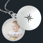 Colar De Prata Esterlina Costumava te amar Mamãe, mãe<br><div class="desc">Personalize este medalhão com a foto do bebê. Eu amo você,  mamãe colar é um presente de dia de as mães excelente para a primeira vez novas mães,  que ela vai gostar.</div>