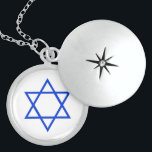 Colar De Prata Esterlina estrelado estrelado de david, azul quebradiço em b<br><div class="desc">estrelado estrelado de david,  azul quebradiço em branco</div>