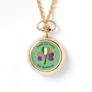 Colar de trevo personalizado armênio irlandês EUA