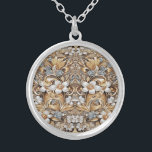Colar Dourado Branco Decorativo<br><div class="desc">Belo Colar Dourado e Decorativo Branco Floral</div>