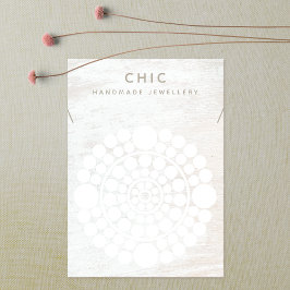 Colar Elegante Círculo de Madeira Branca Motif