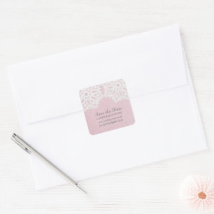 Colar Elegante Rosa Salve os adesivos de Data