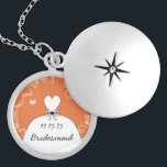 Colar Medalhão Coral Musical Wedding Gown Bridesmaid Necklace<br><div class="desc">Favoritos de Festa de casamento de Colar de Bridesmaid Locket e Presentes de Keepsaokies</div>