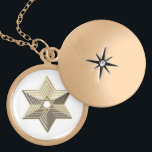 Colar Medalhão Estrela de David dourada<br><div class="desc">Estrela de David dourada
Sinta livre adicionar suas próprias palavras e/ou imagens a este artigo através ferramentas da personalização de Zazzle das grandes. Este design igualmente disponível em dúzias de outros produtos. Obrigados para parar perto! Deus abençoe!</div>