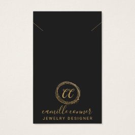 Colar Mínimo Dourado Monograma de Jogo Designer