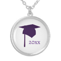 Colares de Boné de formatura roxo com ano