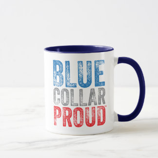 Colarinho azul 11oz orgulhoso. Caneca de café