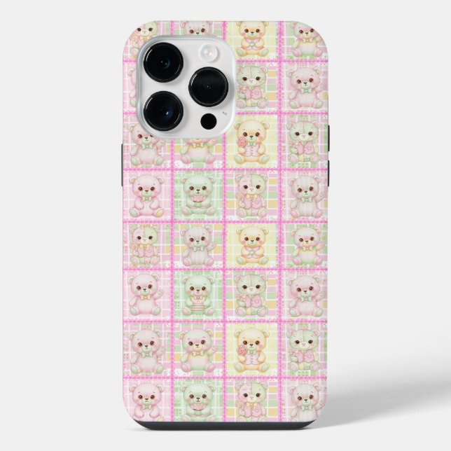 Colcha de Urso de Patchwork Fofa Sem Costura (Verso)