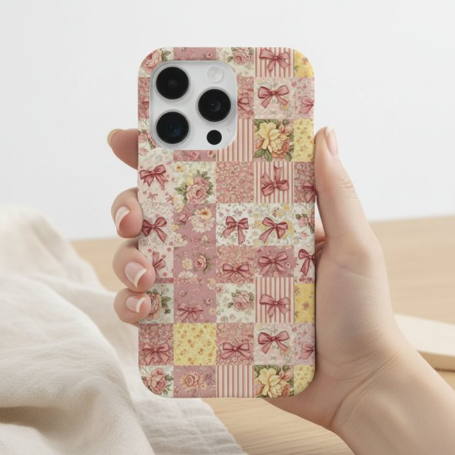 Colcha Floral Xadrez Coquette com Laço Primavera (Criador carregado)