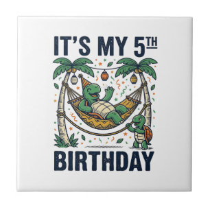Colchão de Tartaruga de 5º Aniversário Desenho de 