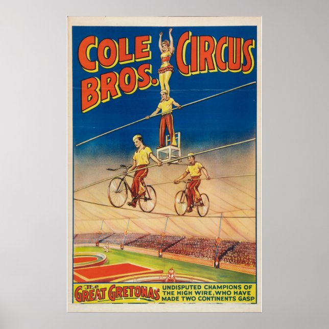 Cole Brothers Circus Poster (Frente)