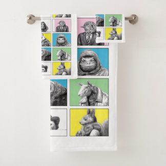 Coleção Animal Conjunto de Toalhas Vol.1 Branco #0