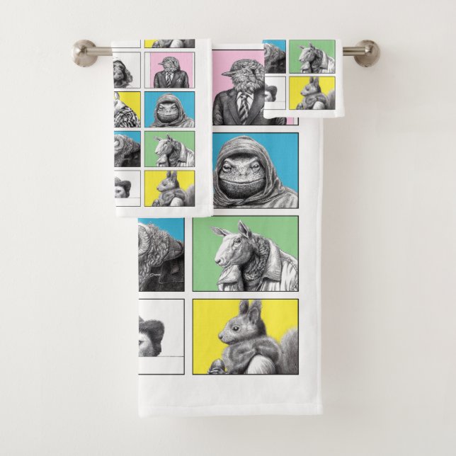 Coleção Animal Conjunto de Toalhas Vol.1 Branco #0 (Insitu)